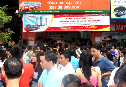 Giá vé tết xe thương hiệu tăng giá hơn 100%