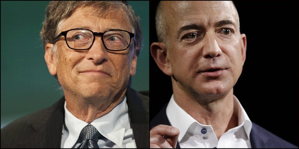 Ngôi vị giàu nhất thế giới giữa Bill Gates và Jeff Bezos đã được định đoạt bằng đám mây