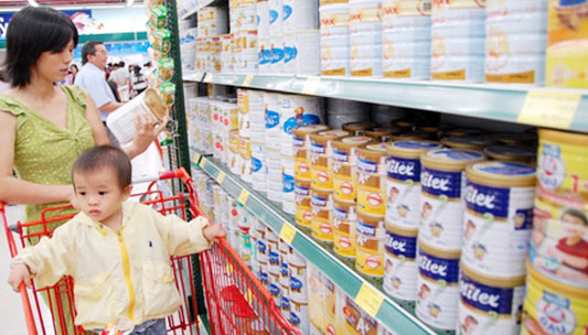 469 mặt hàng sữa cho trẻ em giảm giá từ 0,3- 26,37%