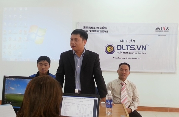 MISA tập huấn phần mềm QLTS.VN tại huyện Tu Mơ Rông