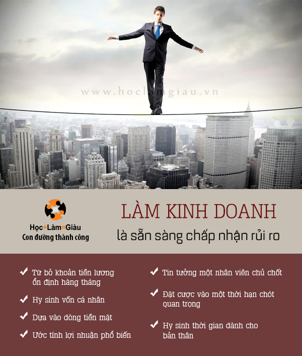 Làm kinh doanh là sẵn sàng chấp nhận rủi ro
