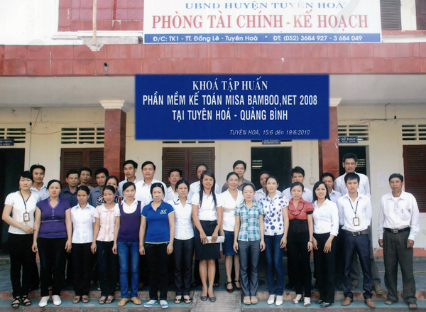 MISA Hà Nội tổ chức thành công khóa tập huấn MISA Bamboo.NET 2008 tại huyện Tuyên Hóa, tỉnh Quảng Bình