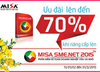 MISA dành ưu đãi lớn cho khách hàng nâng cấp MISA SME.NET