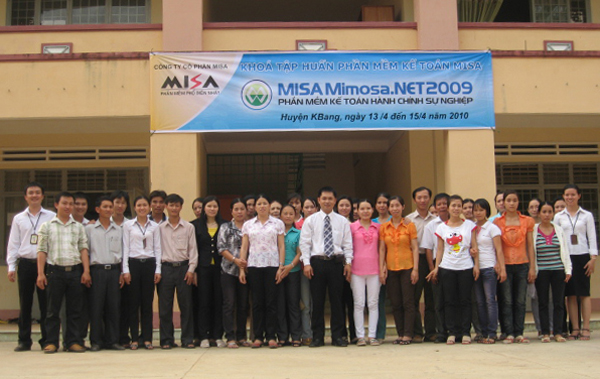 Tổ chức tập huấn phần mềm MISA Mimosa.NET 2009 tại huyện Kbang – tỉnh Gia Lai