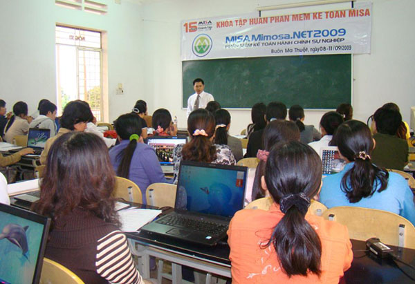 MISA Buôn Ma Thuột tổ chức tập huấn MISA Mimosa.NET 2009 tại tỉnh Đăk Lăk