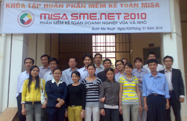 MISA BMT tổ chức tập huấn phần mềm MISA SME.NET 2010 tại Đăk lăk