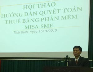 MISA Hà Nội tổ chức hội thảo “Hướng dẫn quyết toán thuế bằng phần mềm kế toán  MISA- SME” tại Thái Bình