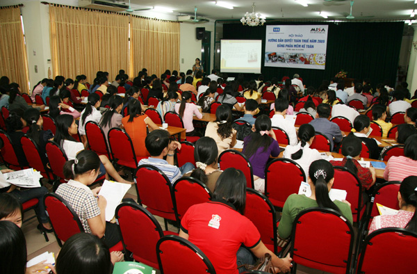 Hội Kế toán và Kiểm toán Việt Nam phối hợp với MISA Hà Nội tổ chức hội thảo “Hướng dẫn quyết toán thuế năm 2009 bằng phần mềm kế toán”