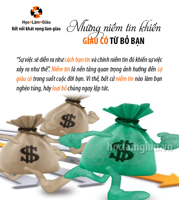 Những niềm tin cần loại bỏ nếu muốn làm giàu