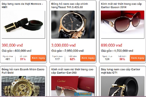 Nở rộ web mô hình mua chung bán hàng hiệu”nhái” giá vài trăm nghìn đồng
