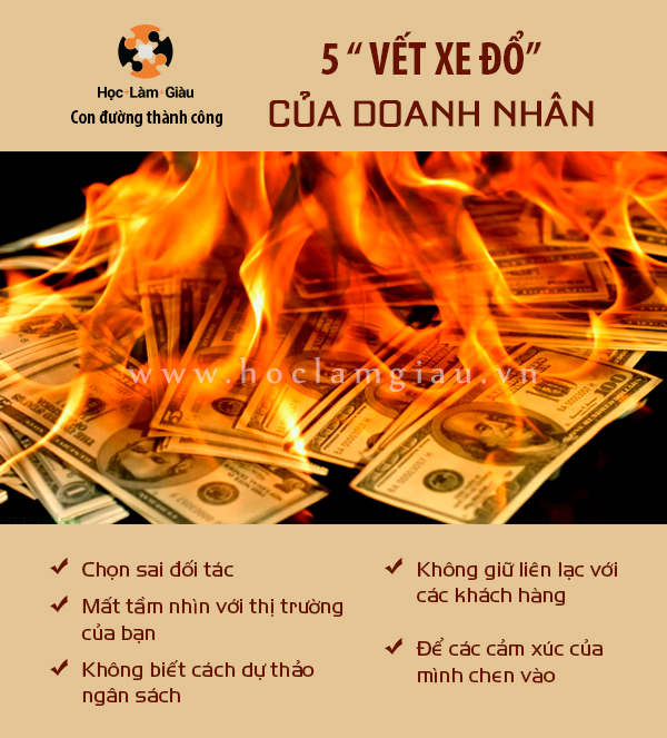 5 “vết xe đổ” của doanh nhân