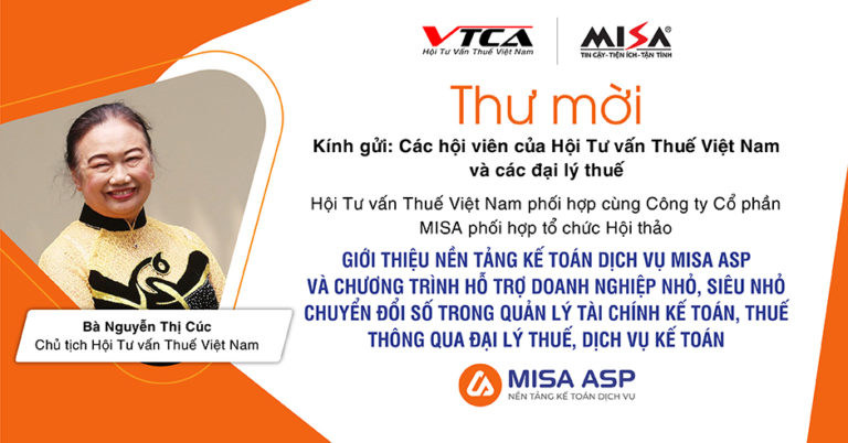 Thư mời tham dự hội thảo online về chương trình hỗ trợ doanh nghiệp nhỏ, siêu nhỏ chuyển đổi số trong tài chính – kế toán