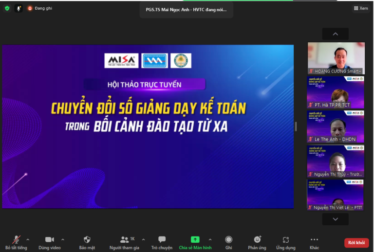 Hội thảo về chuyển đổi số giảng dạy Kế toán trong bối cảnh đào tạo từ xa thu hút 1000 giảng viên tham dự