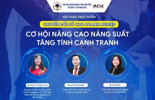Giái pháp chuyển đổi số hỗ trợ hàng trăm doanh nghiệp tỉnh Vĩnh Phúc