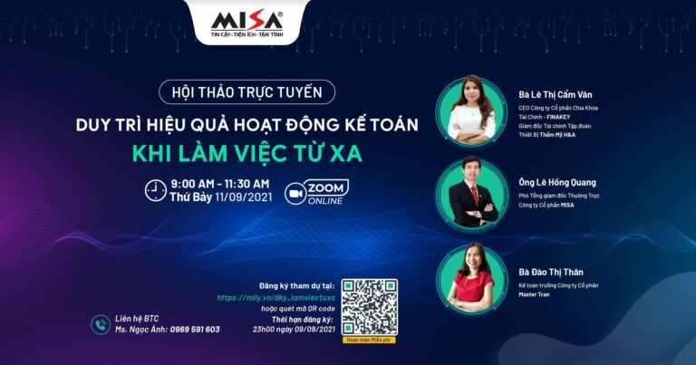 Hội thảo trực tuyến 11/9: Duy trì hoạt động kế toán khi làm việc từ xa