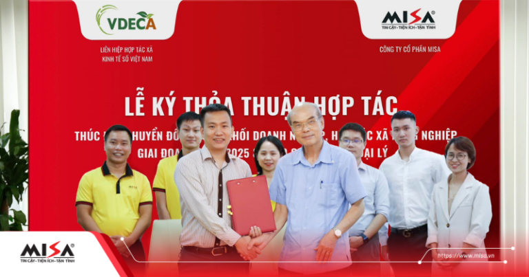 MISA và Liên hiệp HTX Kinh tế số Việt Nam ký kết hợp tác thúc đẩy chuyển đổi số nông nghiệp
