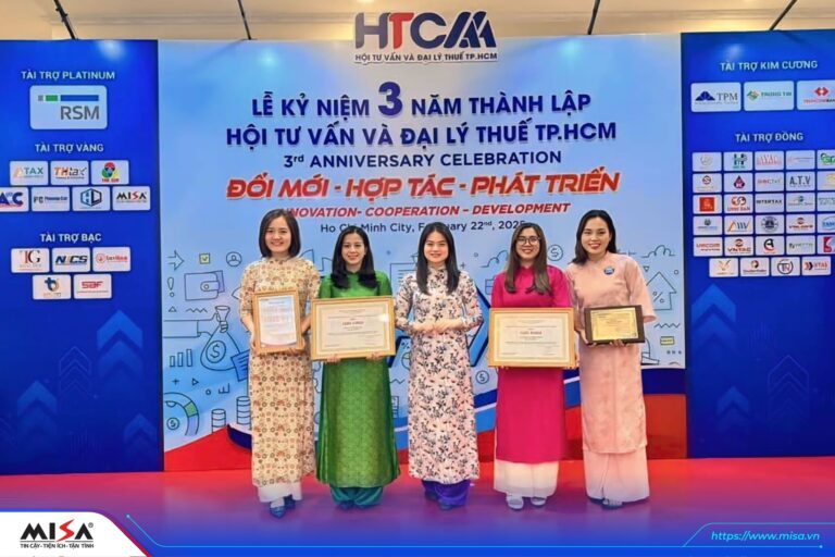 MISA được trao tặng bằng khen tại Lễ tổng kết và kỷ niệm 3 năm thành lập Hội Tư vấn và Đại lý thuế TP.HCM